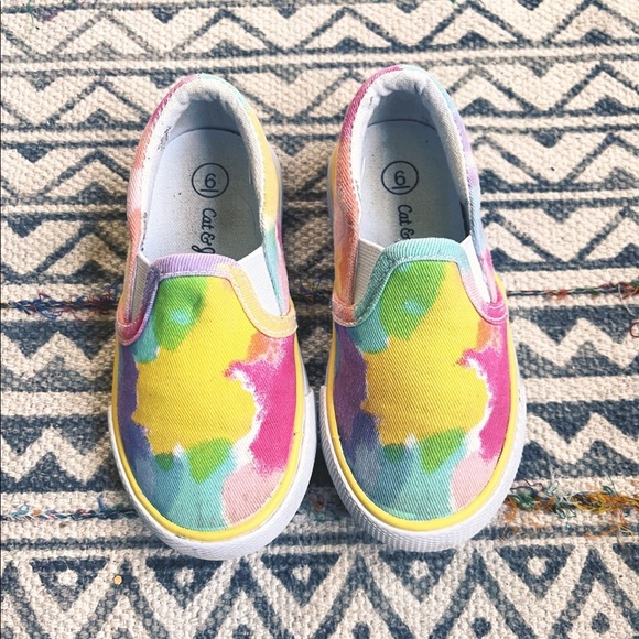 Rainbow Cat & Jack Slip Ons - Picture 2 of 3